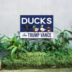 Ducks For Trump Vance Yard Sign, Vance Trump Kennedy Signs