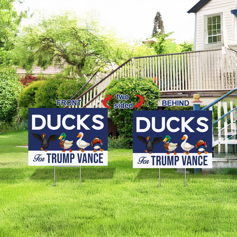 Ducks For Trump Vance Yard Signs, Vance Trump Kennedy Signs