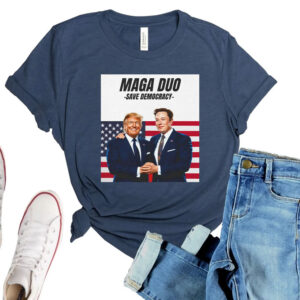 Elon Musk Supports Trump to Save Democracy ,Dark MAGA Rally T-Shirt