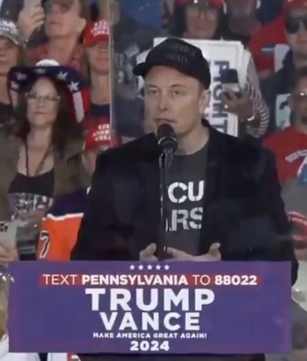 Elon Musk brought his Dark MAGA Hat