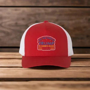 Embroidered All We Need Is Trump Hat, Embroidered Trump Cap, Trump Trucker Hat, Trump 2024 Hat, Trump Trucker Hat, Fix America Again Cap