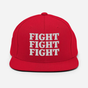 Embroidered Red Donald Trump Fight Snapback Hat for MAGA Enthusiasts, Trump Vance 2024