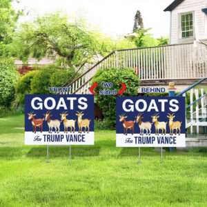 Goats For Trump Vance Yard Sign, Trump Vance Yard Signs, President Election 2024