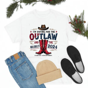 I'm Voting For The Outlaw and Hillbilly SVG PNG - Trump Vance 2024, Felon and Hillbilly Design T-Shirt