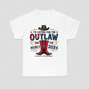 I'm Voting For The Outlaw and Hillbilly SVG PNG - Trump Vance 2024, Felon and Hillbilly Design T-Shirts