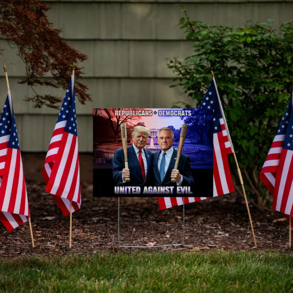 MAGA MAHA United Against Evil Yard Sign