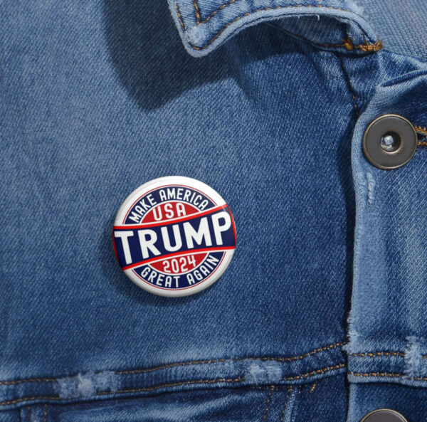 Make America Great Again Trump 2024 Pin - Patriotic Campaign Button Pins