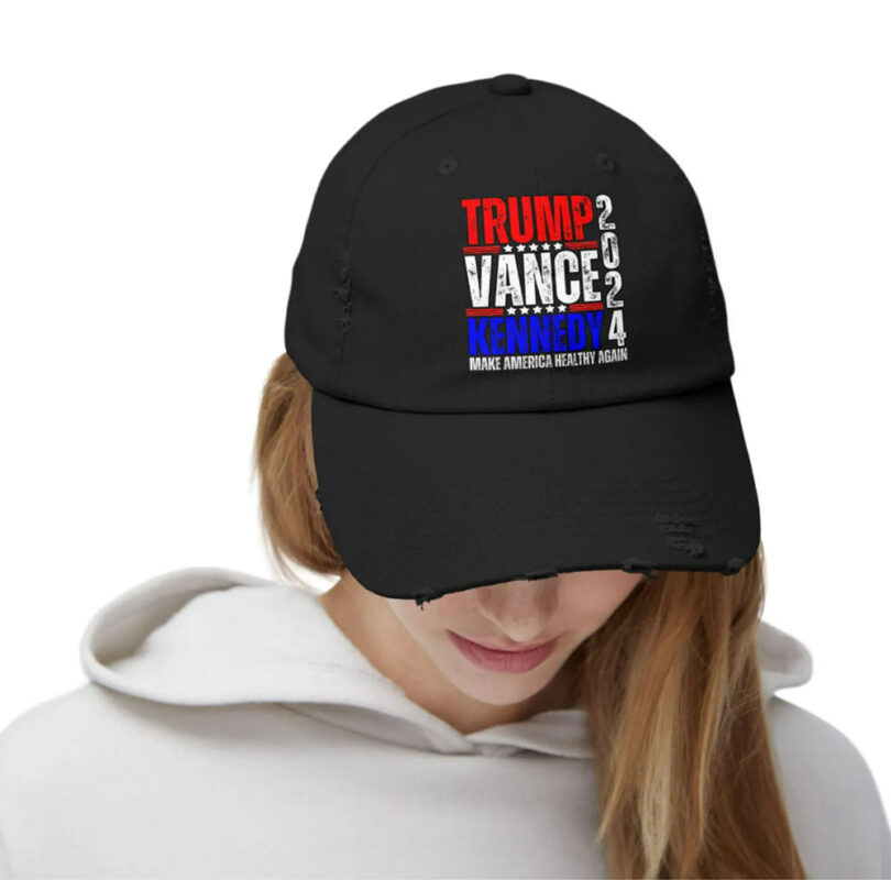 Make America Healthy Again Trump Vance Kennedy 2024 Election Unisex Distressed Cap 2024