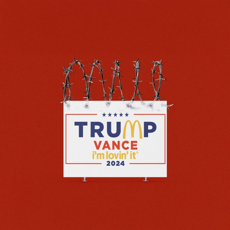 McDonald’s Trump vance I’m Lovin’ It 2024 Yard Sign