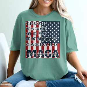 Patriotic American Flag Shirts, Trump Vance Musk Kennedy Gabbard