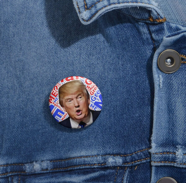 Patriotic Button, Trump USA Voting Pin Buttons