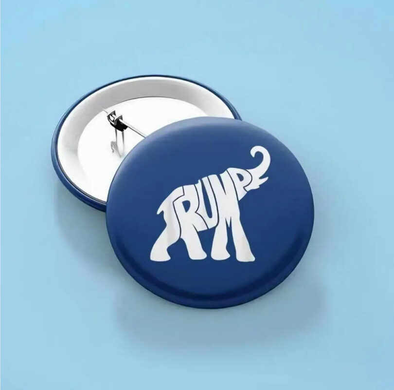 Patriotic Trump Elephant Pin Buttons