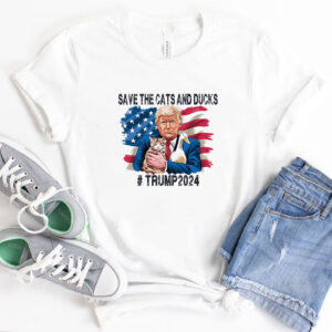 Save the cats and ducks trump 2024 Shirt, Trump Gifts