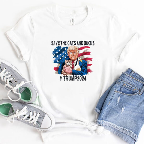 Save the cats and ducks trump 2024 Shirt, Trump Gifts