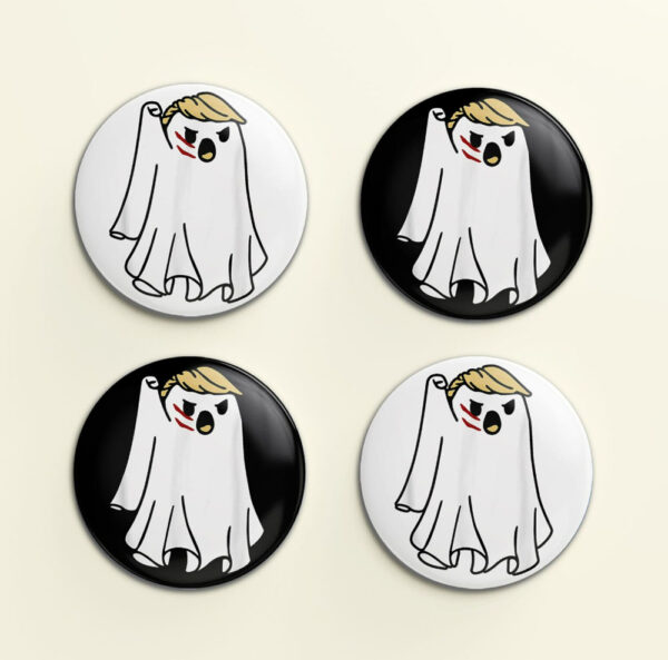 Spooky Trump Halloween Vote For Trumpp Pin Button