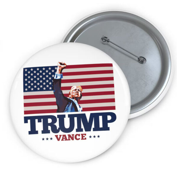 TRUMP VANCE Fist Pump Election Button - 2024 Presidential Pin