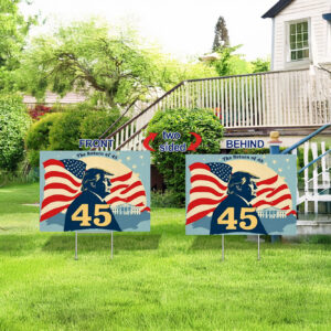 The Return Of 45 Donald Trump Inauguration Day January 2025 Yard Sign, Trump 47 Signs