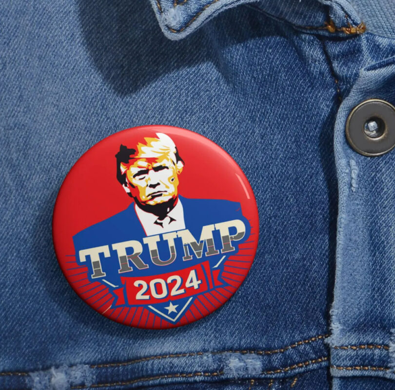 Trump 2024 Election Pin - MAGA Supporter Lapel Pin - Pro Trump 2024 Buttons