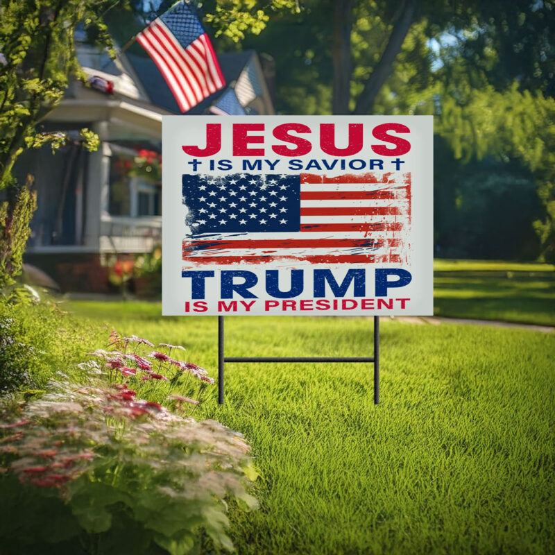 Trump 2024 For President Yard Sign USA Presidential Election, Republic Party Sign