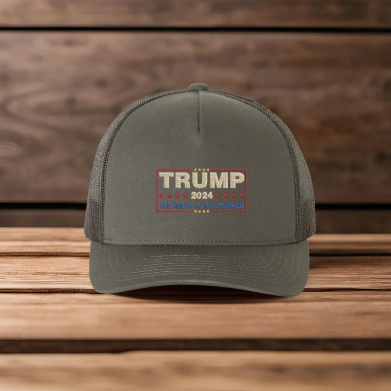 Trump 2024 Hat, The Rules Have Changed Cap, Trump 2024 Trucker Hats, Trump 2024 Hat, Trump Trucker Hats, Adjustable Trump Cap