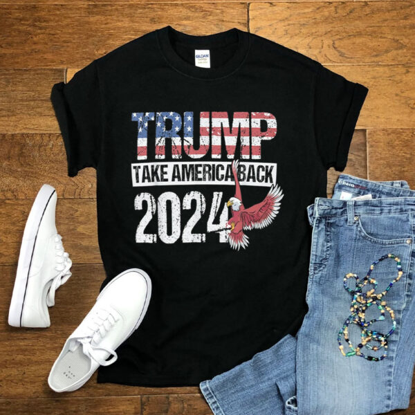 Trump 2024 Take America Back 2024 Unisex t-shirt, Trump 2024 T-Shirt, Pro Trump T-Shirts, American Eagle USA Flag Shirt