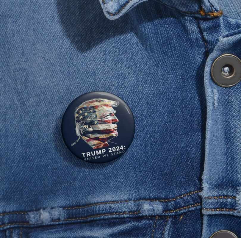 Trump 2024 United We Stand Pin Buttons