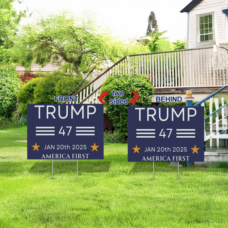 Trump 47 America First Inauguration Day Yard Sign January 20th 2025 Trump 47th President Of United States 2025 Memorabilia Outdoor Lawn Signss