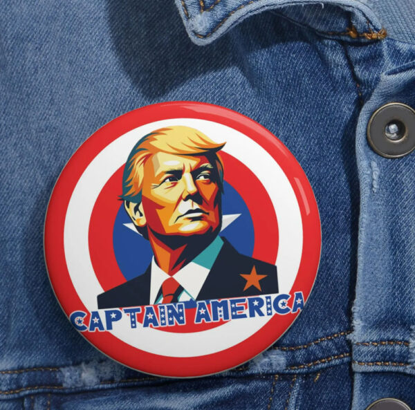 Trump Captain America Pin Buttons