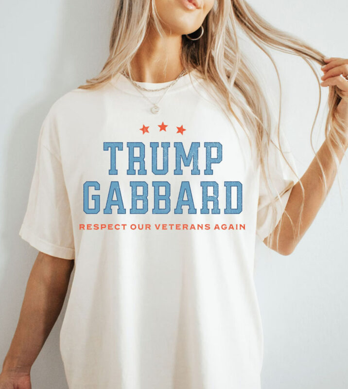 Trump Gabbard Shirt Respect Our Veterans Again, Trump Kennedy 2024, MAGA Shirt