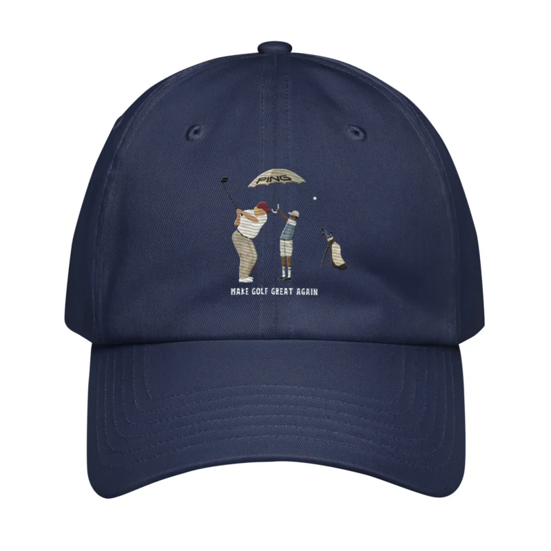 Trump Golf Hat - Make Golf Great Again Cap - Funny Golf Gift - Golf Dad Hats - Trump Playing Golf Embroidery - Golf Trump Cap