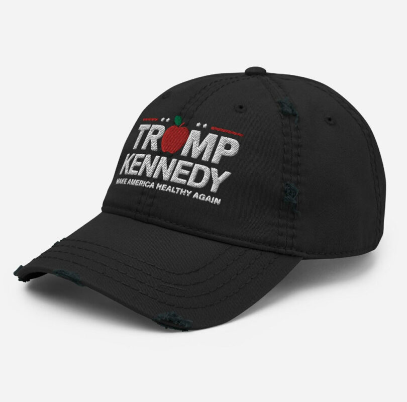 Trump Kennedy 2024 Hats, Make America Healthy Again, Embroidered Distressed Cap