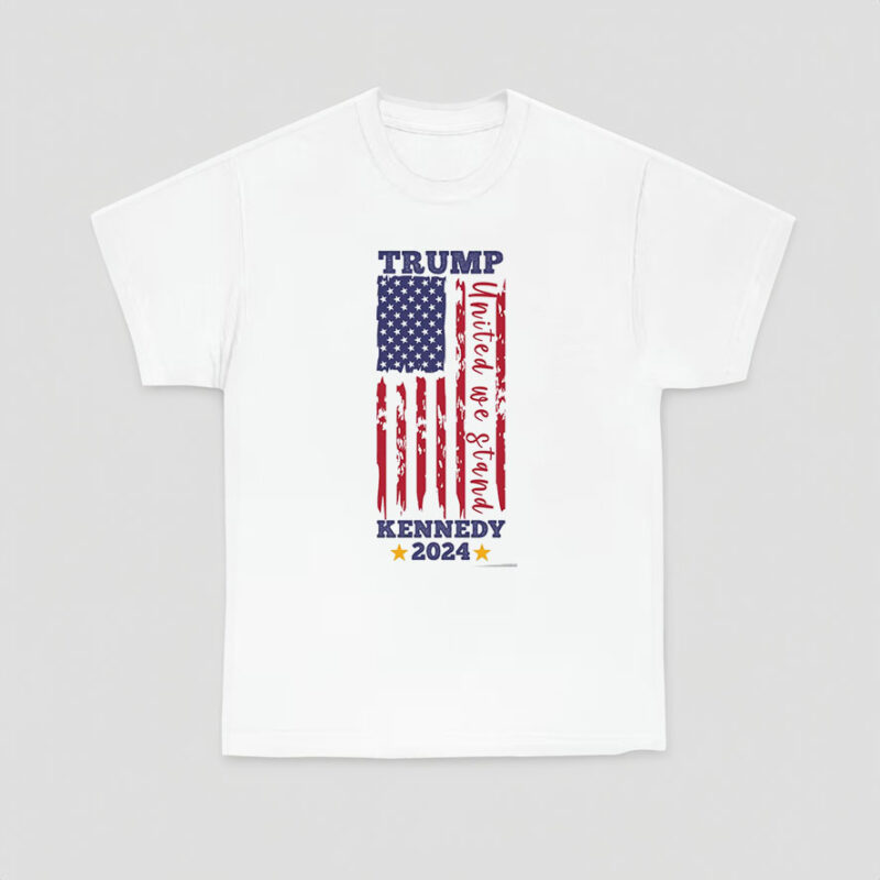 Trump Kennedy United We Stand American Flag Svg & Png, 2024 Election T-Shirt Design