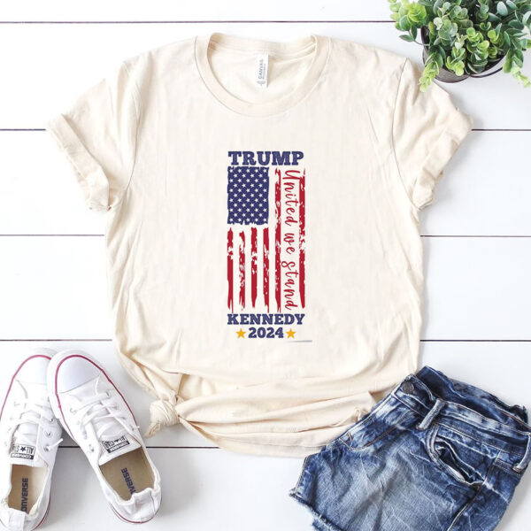 Trump Kennedy United We Stand American Flag Svg & Png, 2024 Election T-Shirts Design