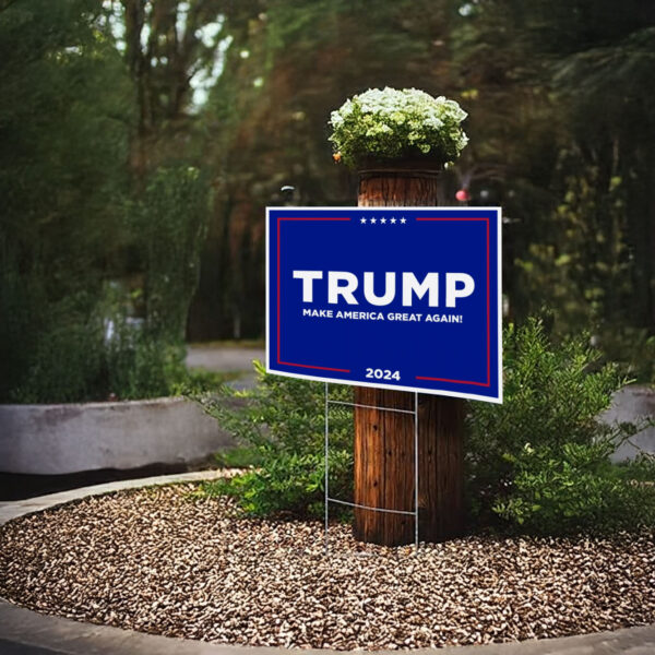 Trump MAGA Political Yard Signs - Trump Vance 2024 America Yard Sign