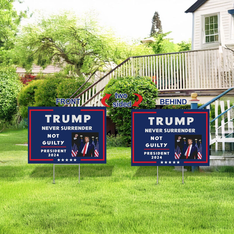 Trump Never Surrender Yard Sign, Trump Yard Sign, America Yard Sign, Yard Decor 2024