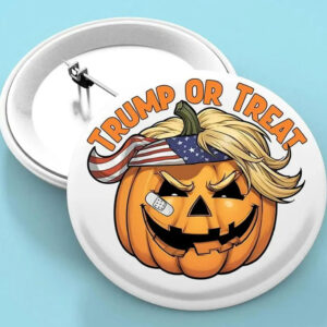 Trump Or Treat Halloween Trump Pin, Funny Halloween Trump Pins