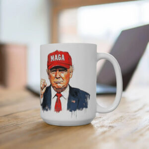 Trump Patriotic Ceramic Mug - Bold Trump Design, Coffee Lover Gift, MAGA 2024