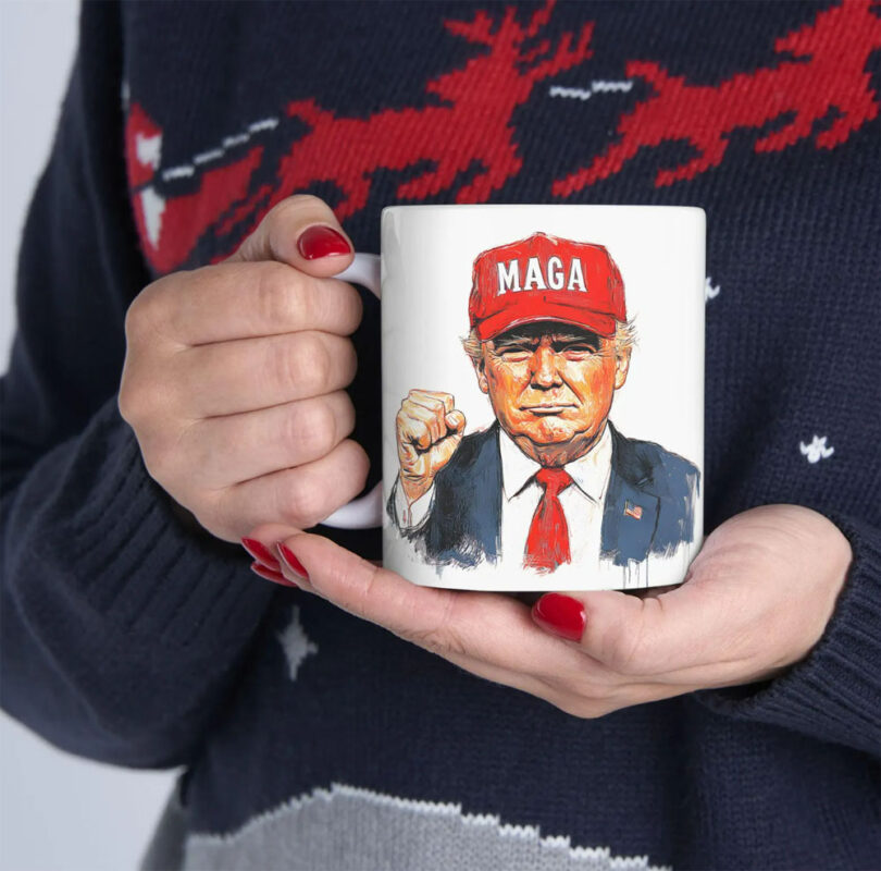 Trump Patriotic Ceramic Mug - Bold Trump Design, Coffee Lover Gift, MAGA