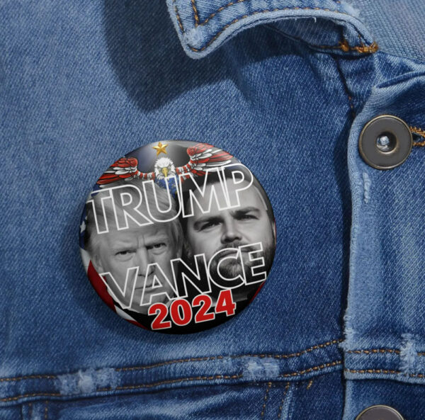 Trump Vance 2024 Campaign Pin Button, Trump Pins, Republican Pin