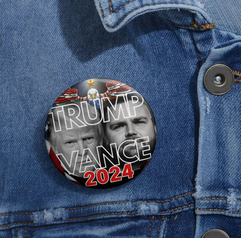 Trump Vance 2024 Campaign Pin Buttons