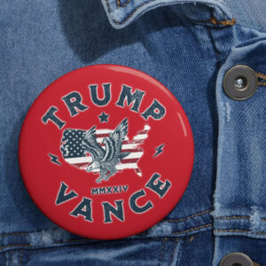 Trump Vance 2024 Eagle Pin Buttons, Trump Vance 2024, Can't Stump the Trump