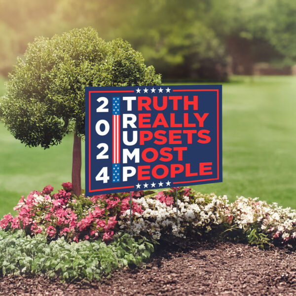 Trump Vance 2024 Make America Great Again Yard Signs with Stakes, Double Sided Political Yard Signs for Republican Party