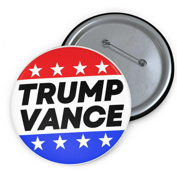 Trump Vance 2024 Pin Buttons, Trump Pin Button