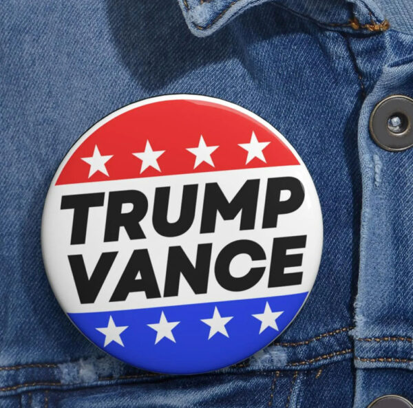 Trump Vance 2024 Pin Buttons, Trump Pins Button