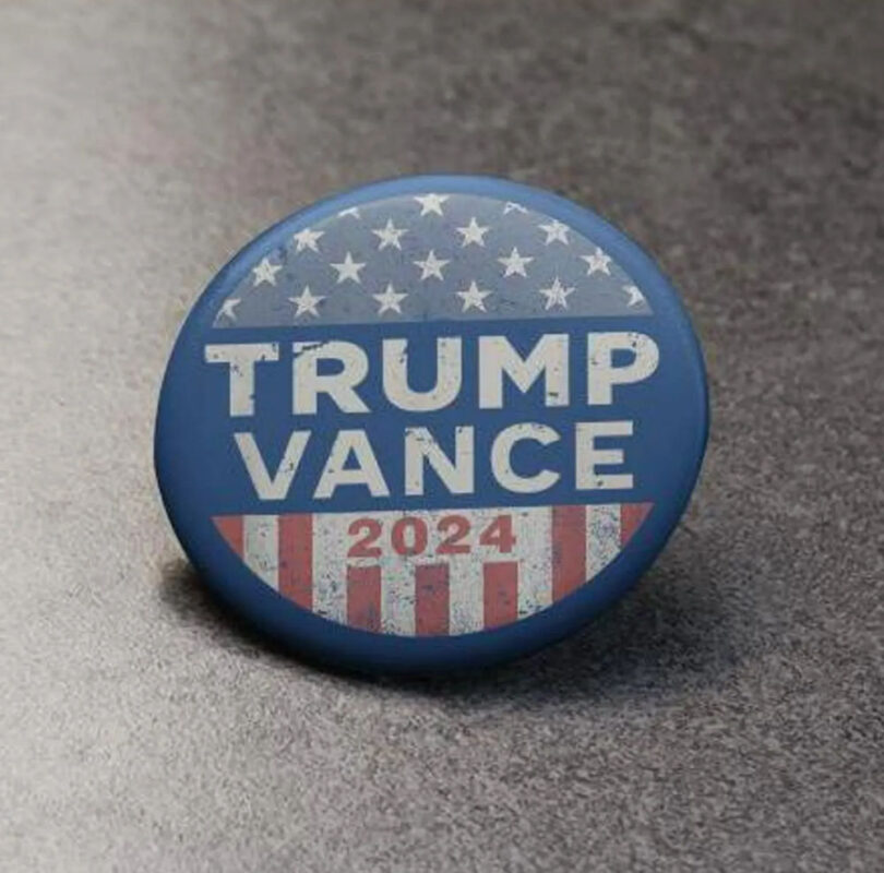 Trump Vance 2024 Vintage Pin Buttons, Trump Vance Pins, Donald Trump Pin