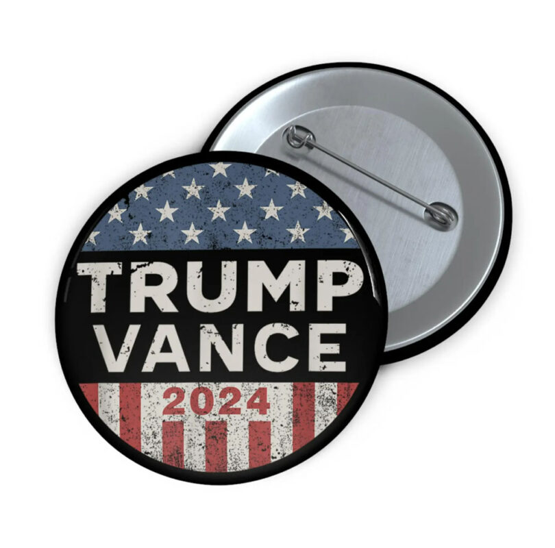 Trump Vance 2024 Vintage Pin Buttons, Trump Vance Pins, Donald Trump Pins