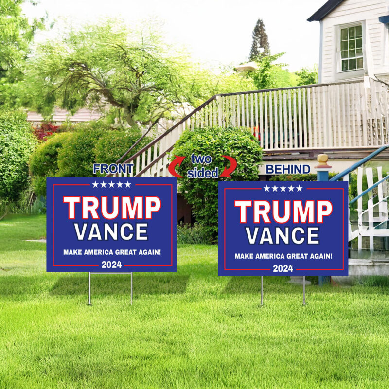 Trump Vance 2024 Yard Sign, Donald Trump President JD Vance 2024