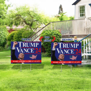 Trump Vance 2024 Yard Sign, Make America Great Again Yard Signs with Stakes, Trump Yard Sign