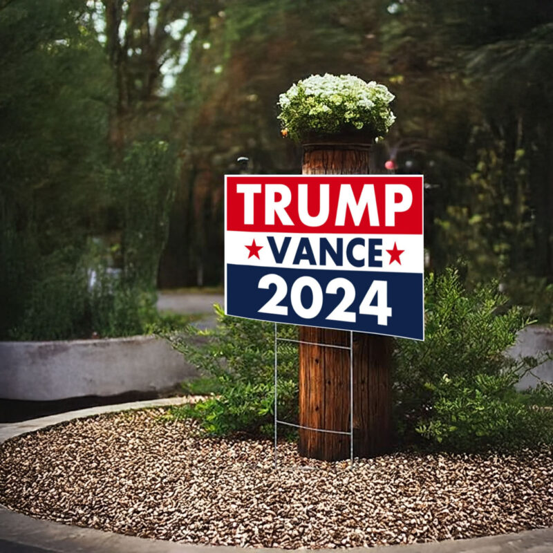 Trump Vance 2024 Yard Signs, Donald Trump President JD Vance Vice President 2024 Yard Signs