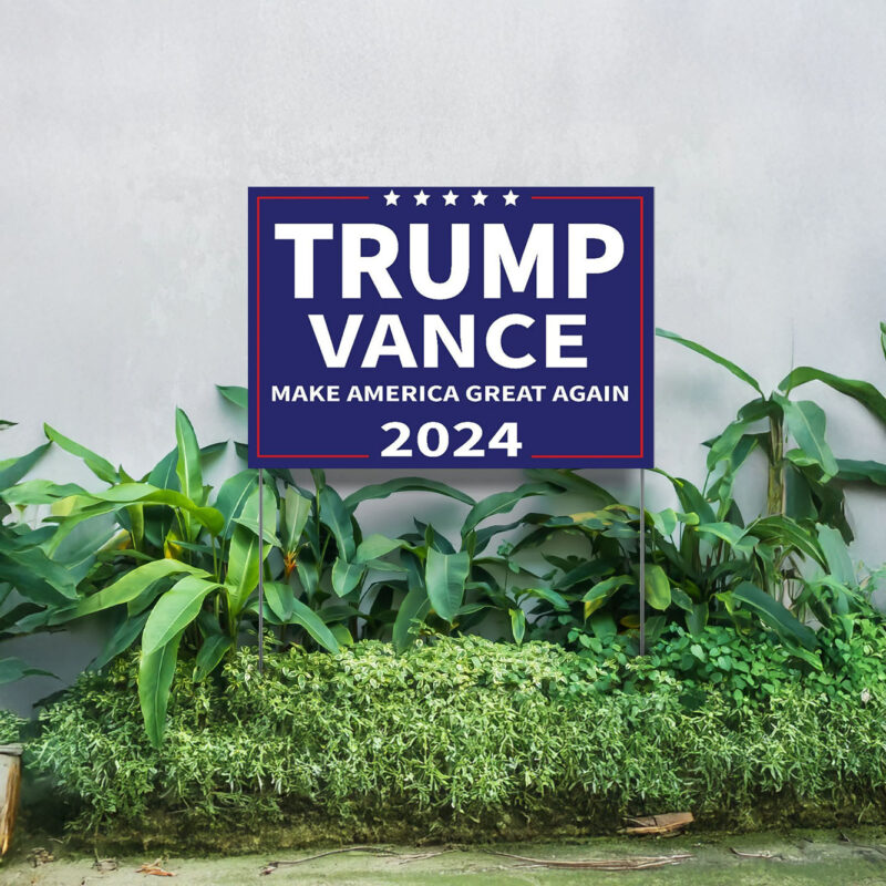 Trump Vance 2024 Yard Signs, Trump President Vance Vice President 2024